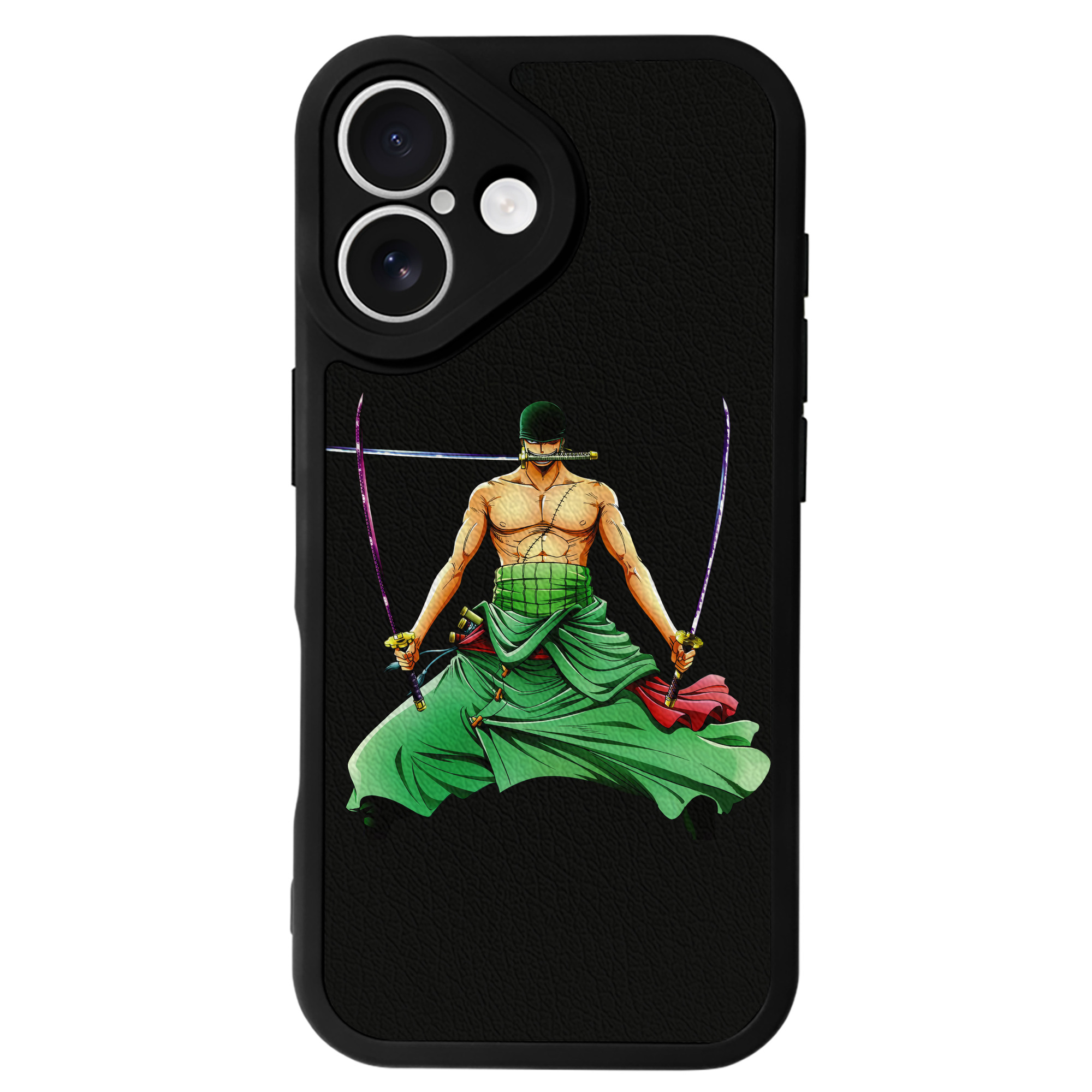 （画像用） ワンピース ロロノア・ゾロ ONE PIECE Roronoa Zoro 【iPhone 16シリーズ対応】シリコンスマホケース（レザー調） 材質：シリコン